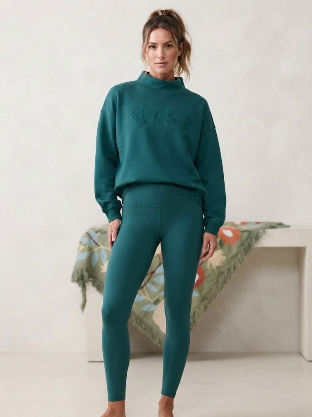 Wilo The Label 2 pc Funnel Neck Legging Set